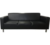 Диван Мягкий офис Артур Люкс трехместный черный АРТЛЮ303ЧН