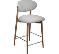 Стул полубарный BRADEX Lucas 3 серый букле с ножками цвета орех RF 0801