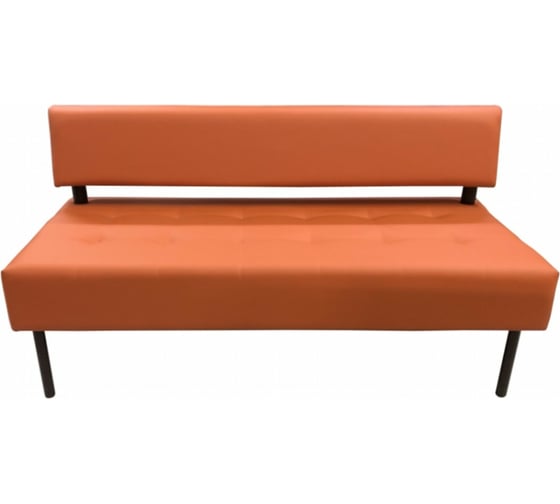 Секция дивана Мягкий офис Сатурн трехместная оранжевая на металлокаркасе МТСТР701ОР 1