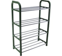 Полка для обуви Доляна 4 яруса 42х19х60 см цвет зеленый 139009