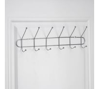 Вешалка Доляна Блеск на 6 двойных крючков 48х13х4.5 см цвет серебро 1038437