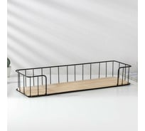 Полка Доляна Санни 7.8х44.9х13 см, цвет черный 5516682