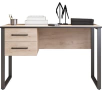 Компьютерный стол с 2 вертикальными ящиками Альянс мебель 1400х700х750 Дуб крафт золотой/Черный 832522