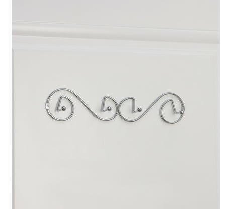 Вешалка Доляна Меандр на 4 крючка 31х5х7 см цвет хром 889264