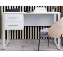 Компьютерный стол Альянс мебель с 2 вертикальными ящиками, 1400х700х750, белый 832546