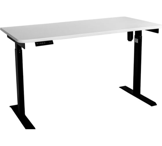 Стол с регулировкой высоты LuxAlto E6 черный/ ЛДСП белый, 140x80, 34569 1