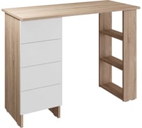 Стол письменный Атмосфера 4Я ЛАЙТ/ Дуб сонома/ Белый/ МК 00-00028229