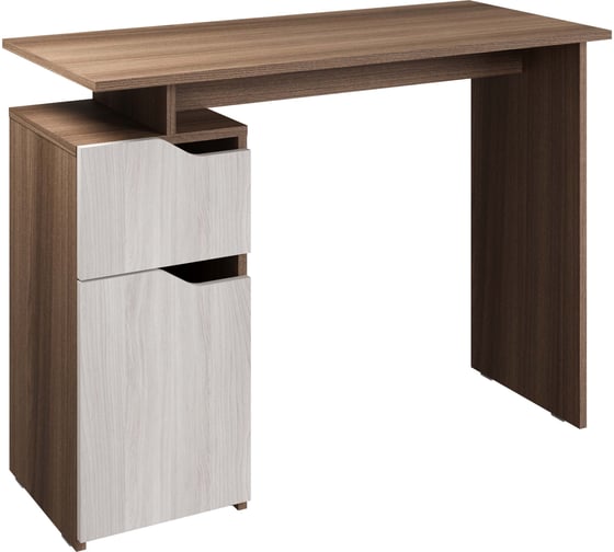 Стол письменный компьютерный Атмосфера с тумбой ЛАЙТ Шимо темный / Шимо светлый/ МК 00-00028292 1