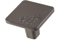 Ручка-кнопка Стройбат квадратная, алюминий, матовый графит, 5 шт, 597880