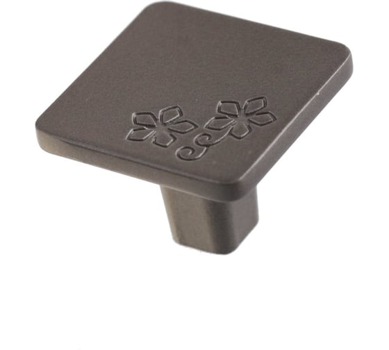 Ручка-кнопка Стройбат квадратная, алюминий, матовый графит, 5 шт, 597880 1