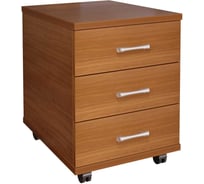 Тумба подкатная Монолит 3 ящика 406х518х534 орех304 ТМ24 ТМ24.304