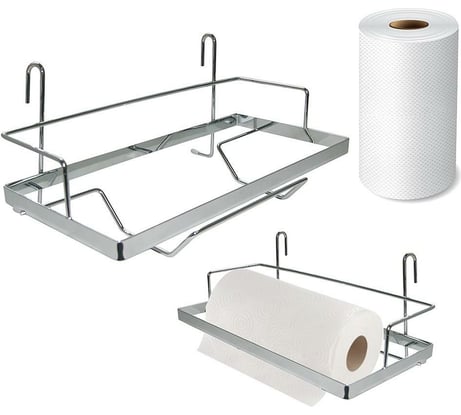 Навесная полка для бумажных полотенец МУЛЬТИДОМ на рейлинг 27x12x11.5 см AN52-129