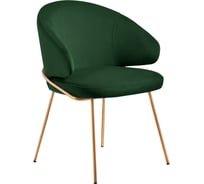 Стул-полукресло BRADEX Emil зеленый с золотыми ножками RF 0845