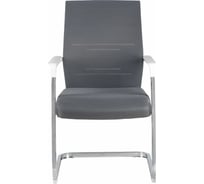 Кресло RIVA Chair RCH D819 белый пластик/серая сетка на полозьях УЧ-00000929