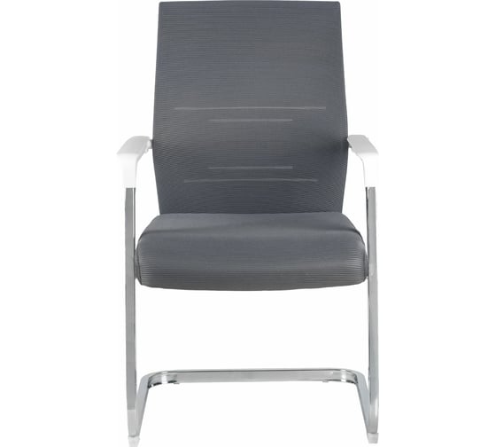 Кресло RIVA Chair RCH D819 белый пластик/серая сетка на полозьях УЧ-00000929 1