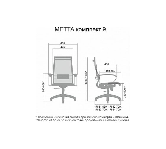 Кресло МЕТТА-9/подл.101/осн.003 Васильковый z310035775