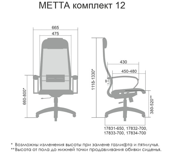 Кресло МЕТТА-12/подл.101/осн.003, оранжевый z030402446