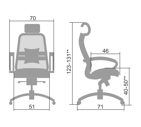 Кресло МЕТТА Samurai SL-2.041, белый лебедь z311549783