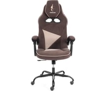 Кресло TetChair Arena metalBL велюр, коричневый/бежевый, 6/7 25027