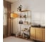 Стеллаж GreenWeen SIENA, золотой каркас, полки ЛДСП Робиния, 800х300х1730, GW-ST-SIENA-G-LD-R 6