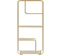 Стеллаж GreenWeen SIENA, золотой каркас, полки керамика Ivory, 800х300х1730, GW-ST-SIENA-G-KI