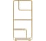 Стеллаж GreenWeen SIENA, золотой каркас, полки керамика Ivory, 800х300х1730, GW-ST-SIENA-G-KI 1