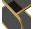 Стеллаж GreenWeen SIENA, золотой каркас, полки тонированное стекло, 800х300х1730, GW-ST-SIENA-G-G 4