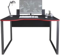 Компьютерный стол с вырезом Альянс мебель 1200х740х750 Черно-красный 832577