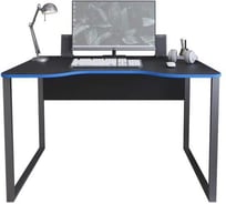 Компьютерный стол с вырезом Альянс мебель 1200х740х750 Черно-синий 832584