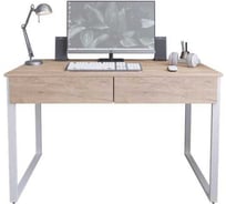 Стол письменный с 2 горизонтальными ящиками Альянс мебель 1200х600х750 Дуб крафт золотой/Белый 832485