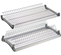 Сушилка для посуды в базу Аврора 500мм, двухуровневая, нерж, основа из алюминия, V3SS/500 0609249