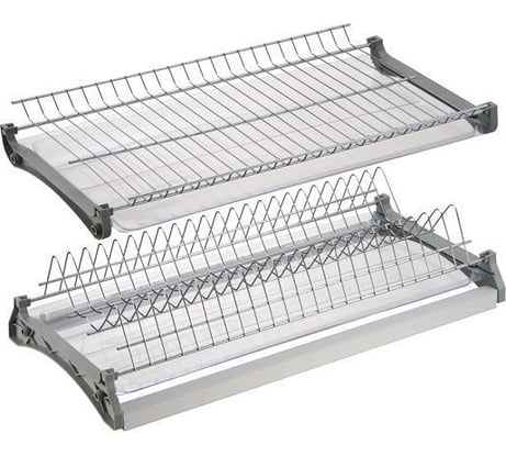 Сушилка для посуды в базу Аврора 450мм, двухуровневая, хром, основа из алюминия, V3/450 0609240