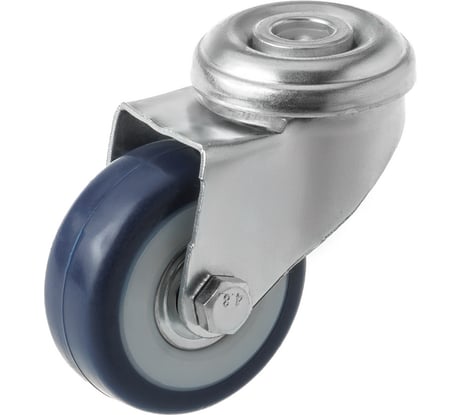 Колесо мебельное синее 50 мм крепление под болт SChv 25 А5 1000130