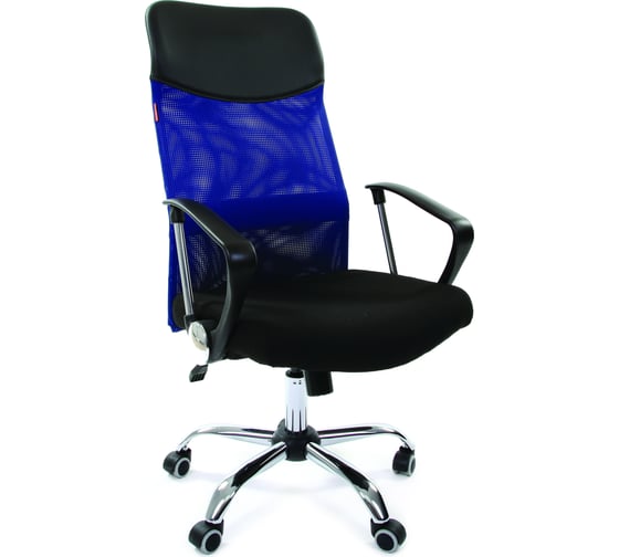 Компьютерное кресло CHAIRMAN 610 15-21 черный + TW синий 00-07014624 1