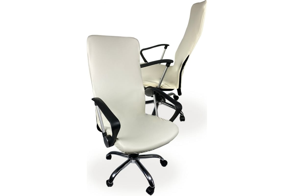 Чехол на мебель для компьютерного кресла ГЕЛЕОС 500М, размер M, кожа, белыйГЧ00500М - выгодная цена, отзывы, характеристики, 2 видео, фото - купить вМоскве и РФ