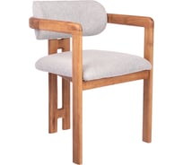 Стул BRADEX Rich рогожка бежево-голубая с ножками цвета орех RF 0859