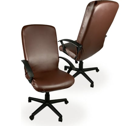 Чехол для компьютерного кресла ГЕЛЕОС 535Л размер L, кожа, темно-коричневый ГЧ00535Л