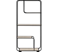 Стеллаж GreenWeen SIENA, черный каркас, полки керамика Ivory, 800х300х1730 GW-ST-SIENA-B-KI