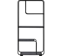 Стеллаж GreenWeen SIENA, черный каркас, полки ЛДСП Бетон темный, 800х300х1730 GW-ST-SIENA-B-LD-BETTEM