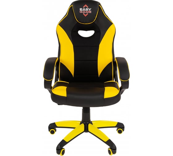 Кресло Easy Chair Game 690 TPU кожзам черный, желтый, пластик 1362968