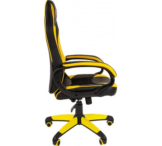 Кресло Easy Chair Game 690 TPU кожзам черный, желтый, пластик 1362968