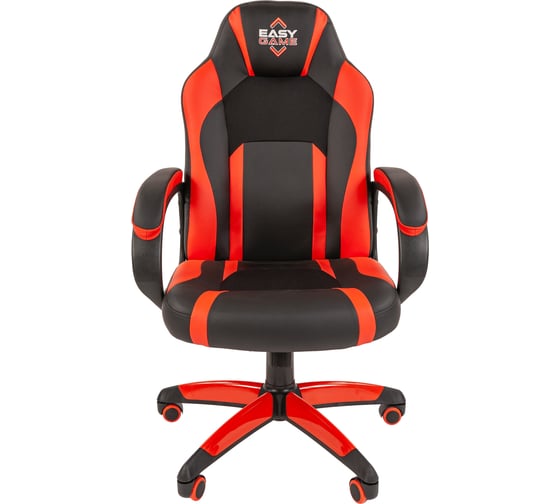 Кресло VT_EChair Easy Game-686 TPU кожзам/ткань черный/красный пластик Easy Game 1362959