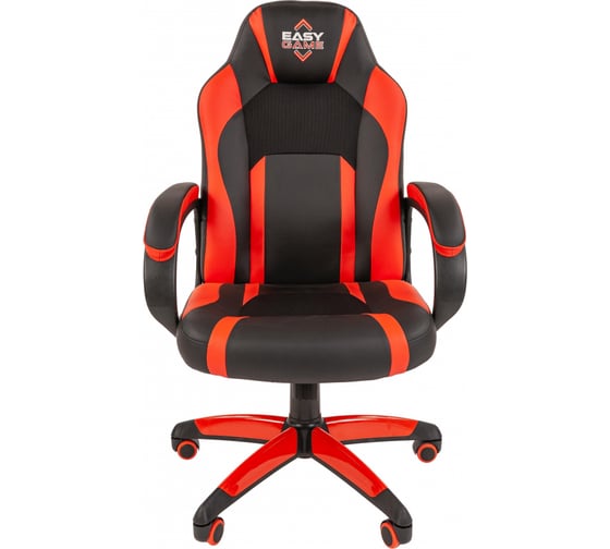 Кресло Easy Chair Game-686 TPU кожзам, ткань, черный, красный, пластик 1362959
