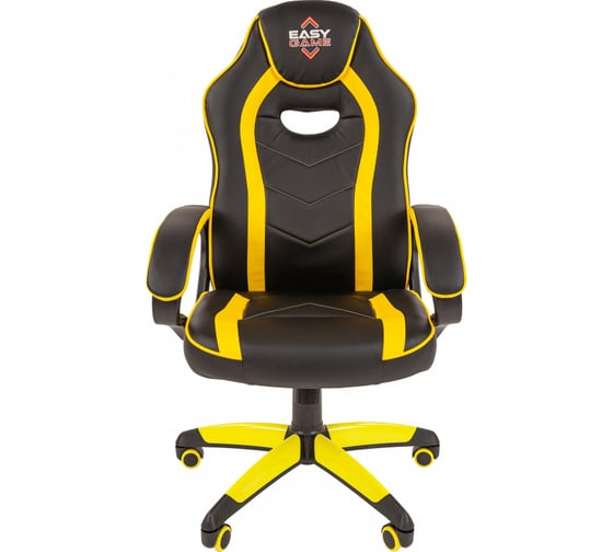 Кресло Easy Chair Game 687 TPU кожзам черный, желтый, пластик 1362961