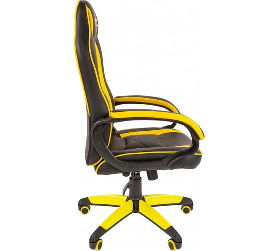 Кресло Easy Chair Game 687 TPU кожзам черный, желтый, пластик 1362961