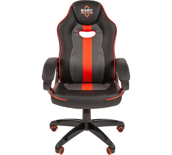 Кресло Easy Chair Game-689 TPU кожзам черный, серый, красный, пластик 1362964