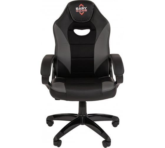 Кресло Easy Chair Game-690 TPU кожзам черный, серый, пластик 1362967
