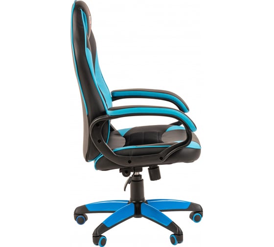Кресло Easy Chair Game-690 TPU кожзам черный, синий, пластик 1362965