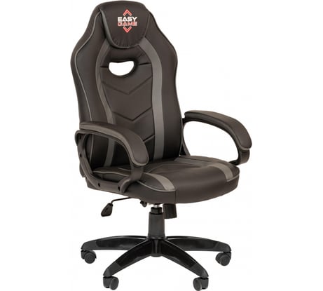 Кресло Easy Chair Game-687 TPU кожзам черный, серый, пластик 1362960