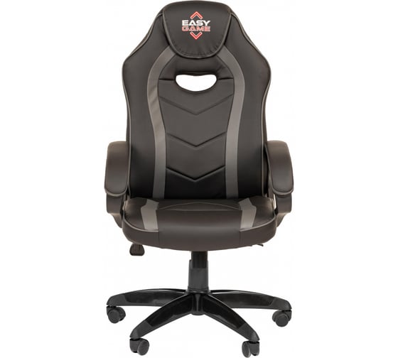 Кресло Easy Chair Game-687 TPU кожзам черный, серый, пластик 1362960